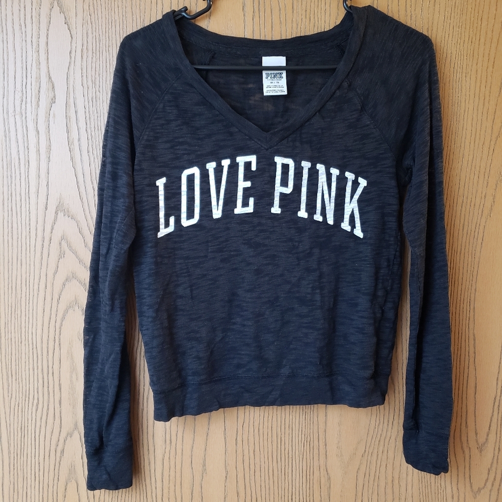 PINK long sleeve v-neck